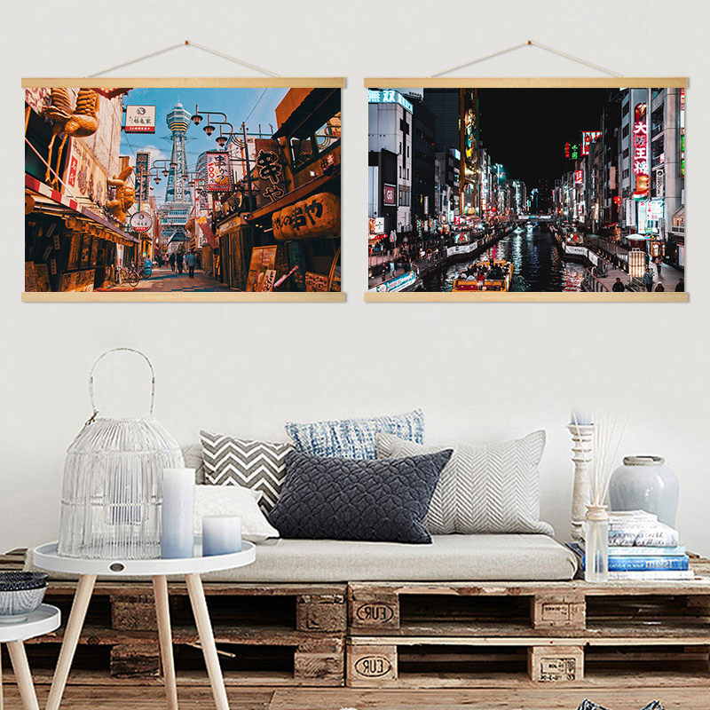 Japanese street scene hanging  - Japanese Restaurant Lifestyle recension och pris