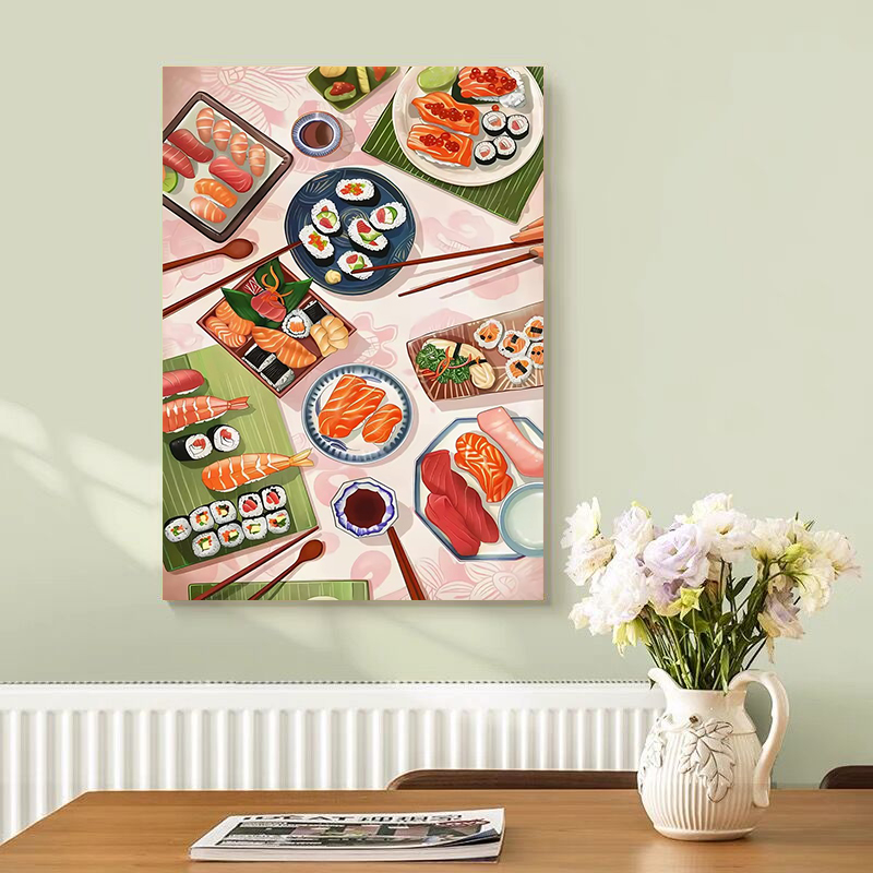 Sushi Salmon Poster Prints Kit - Japanese Restaurant Lifestyle recension och pris