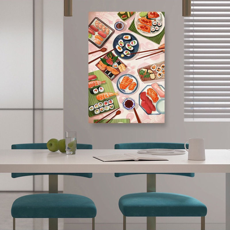 Sushi Salmon Poster Prints Kit - Japanese Restaurant Lifestyle recension och pris